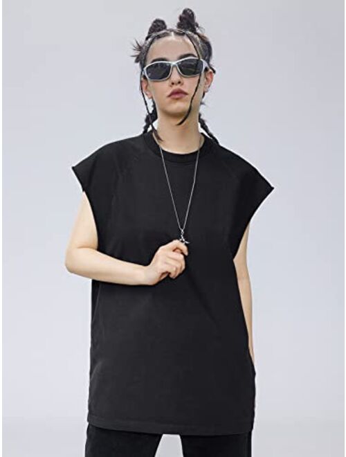 Aelfric Eden Men Oversized Sleeveless Shirts Vintage Solid Loose Fit Tank Top Streetwear Casual Summer Basic Cotton Tees