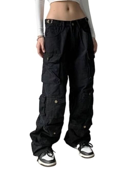 Parachute Pants for Women Cargo Pants Women Baggy Y2K Hight Waist Wide Leg Baggy Streetwear Trendy Pants