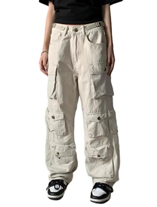 Aelfric Eden Parachute Pants for Women Cargo Pants Women Baggy Y2K Hight Waist Wide Leg Baggy Streetwear Trendy Pants