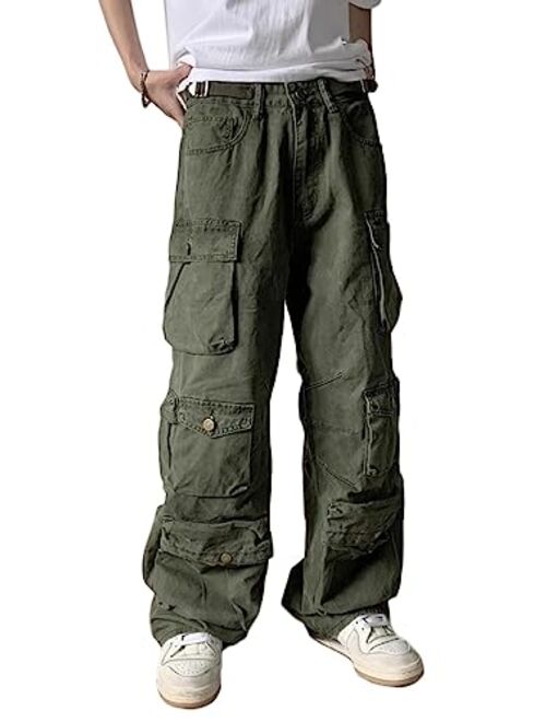 Aelfric Eden Parachute Pants for Women Cargo Pants Women Baggy Y2K Hight Waist Wide Leg Baggy Streetwear Trendy Pants