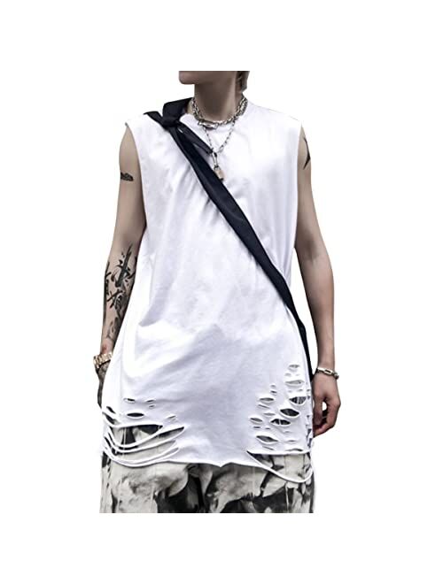 Aelfric Eden Graphic Tank Tops for Men Novelty Y2k Shirts Streetwear Oversized Workout Tank Tops Summer Sleeveless Shirts