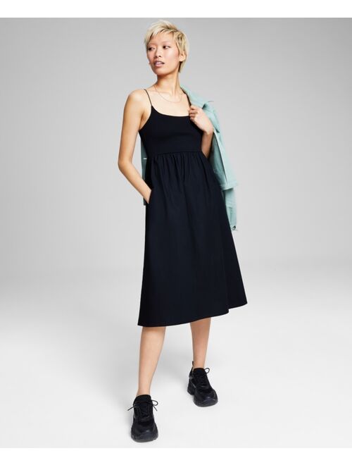 And Now This Women's Cotton Mixed-Media Midi Dress