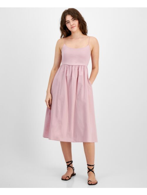 And Now This Women's Cotton Mixed-Media Midi Dress