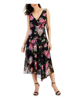 Connected Women's V-Neck Sleeveless Chiffon Midi Dress