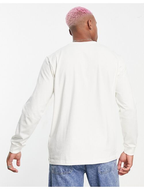 adidas Originals Adventure long sleeve graphic top in off-white