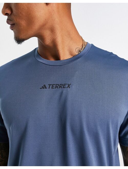 adidas performance adidas Terrex t-shirt in blue