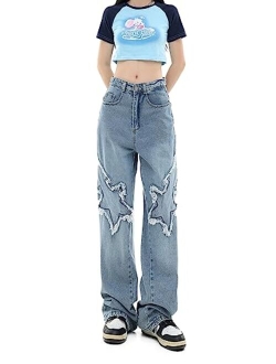 High Waist Straight Leg Jeans Cargo Pants Baggy Streetwear Denim Pants Fashion Aesthetic Jeans Y2K Pants