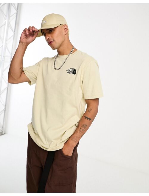 The North Face mountain shadow T-shirt in beige - Exclusive to ASOS