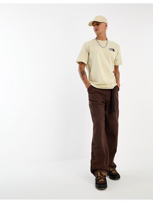 The North Face mountain shadow T-shirt in beige - Exclusive to ASOS