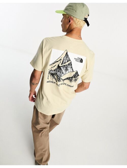 The North Face Sketch Box T-shirt in beige - Exclusive to ASOS