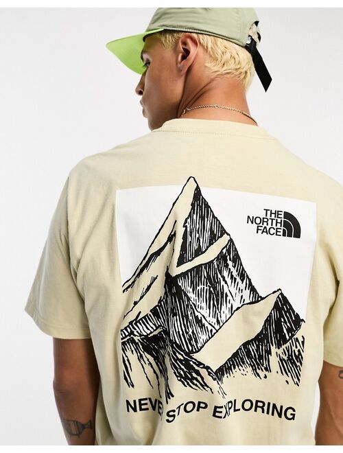 The North Face Sketch Box T-shirt in beige - Exclusive to ASOS