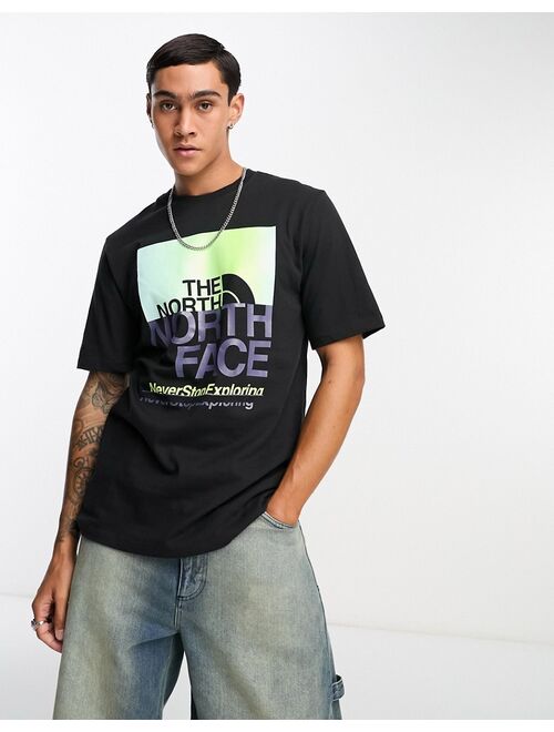 The North Face chest print logo t-shirt in black