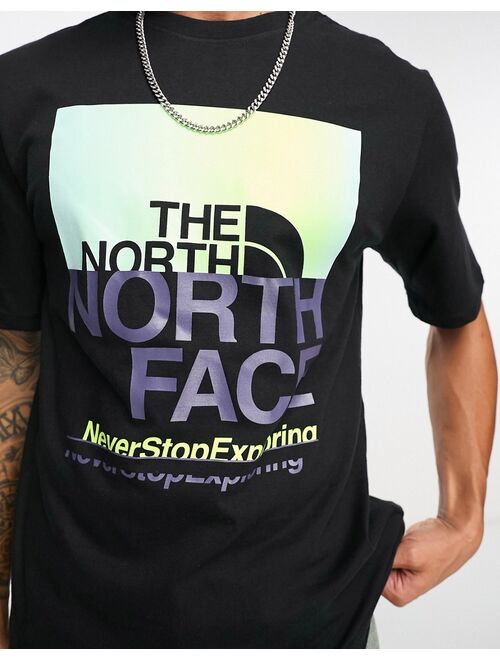 The North Face chest print logo t-shirt in black