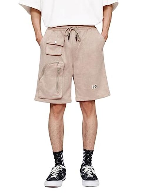 Aelfric Eden Mens Sweat Shorts Graphic Cargo Shorts Casual Summer Shorts Y2k Streetwear Baggy Jorts with Drawstring