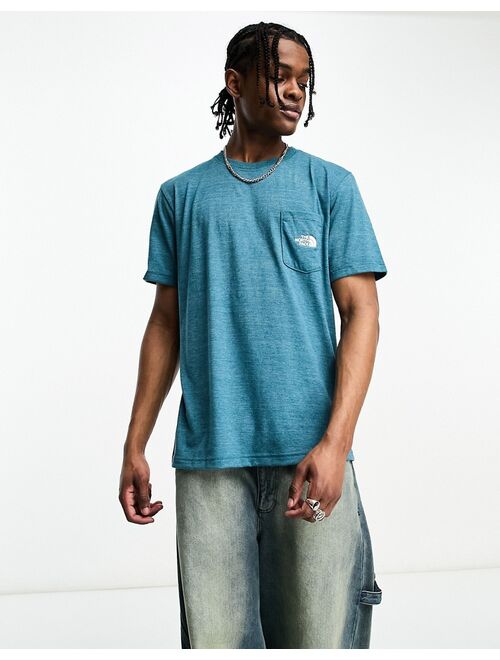 The North Face chest logo t-shirt in teal