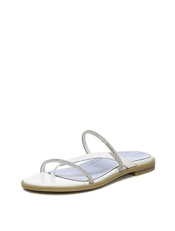 Women's Citrine Prism Flat Comfort Sandal- Supportive Slide Walking Sandals That Includes an Orthotic Insole and Cushioned Outsole for Arch Support, Medium and Wid