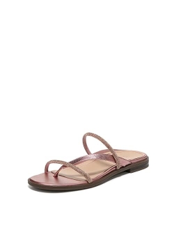 Women's Citrine Prism Flat Comfort Sandal- Supportive Slide Walking Sandals That Includes an Orthotic Insole and Cushioned Outsole for Arch Support, Medium and Wid