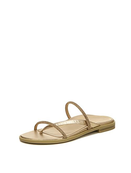 Vionic Women's Citrine Prism Flat Comfort Sandal- Supportive Slide Walking Sandals That Includes an Orthotic Insole and Cushioned Outsole for Arch Support, Medium and Wid