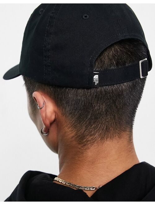 The North Face Horizontal embroidered logo cap in black