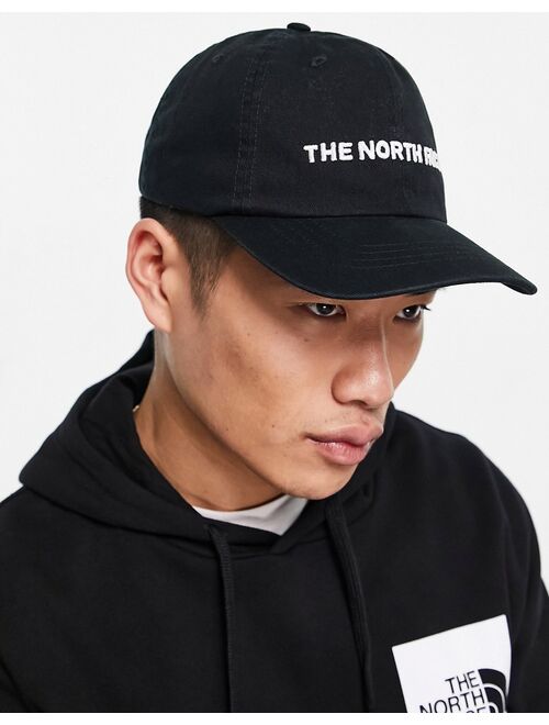 The North Face Horizontal embroidered logo cap in black