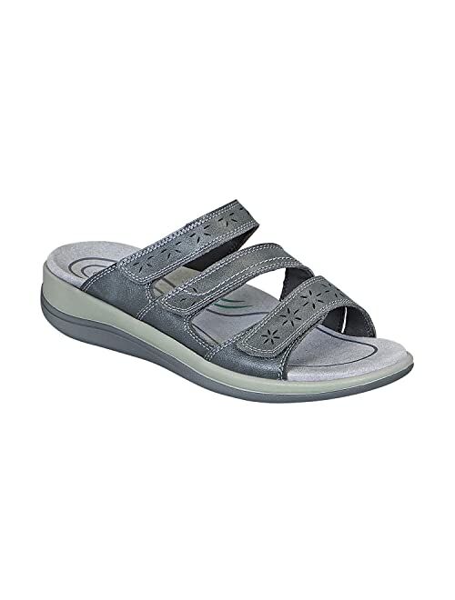 Orthofeet Women's Orthopedic Slide Strap Sandal - Ideal for Pain Relief Sahara