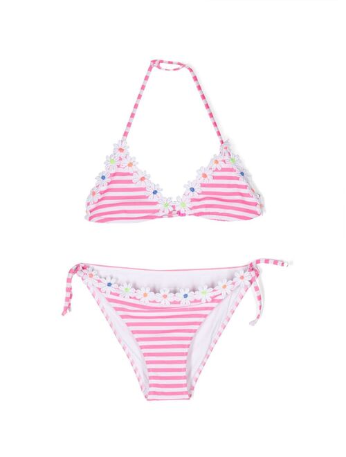 MC2 Saint Barth Kids stripe-print bikini set