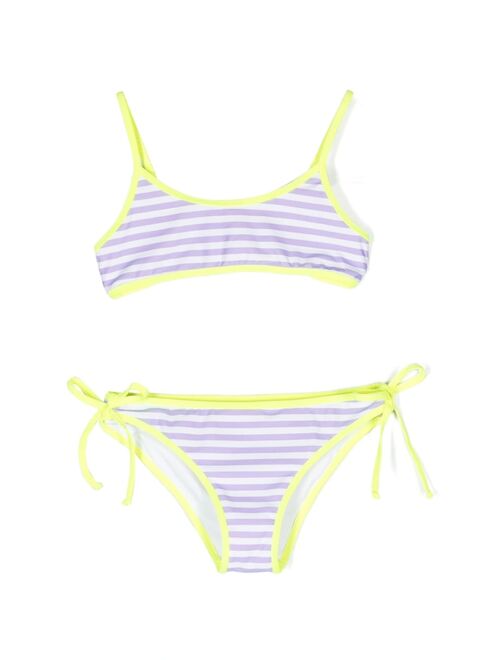 MC2 Saint Barth Kids embroidered-logo striped bikini