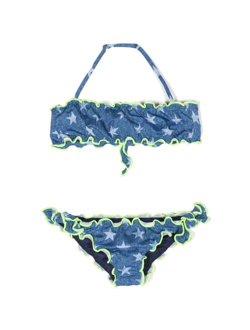 MC2 Saint Barth Kids star-print bandeau bikini set