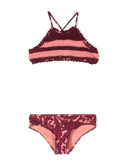 ZIMMERMANN Kids crochet-detail bikini