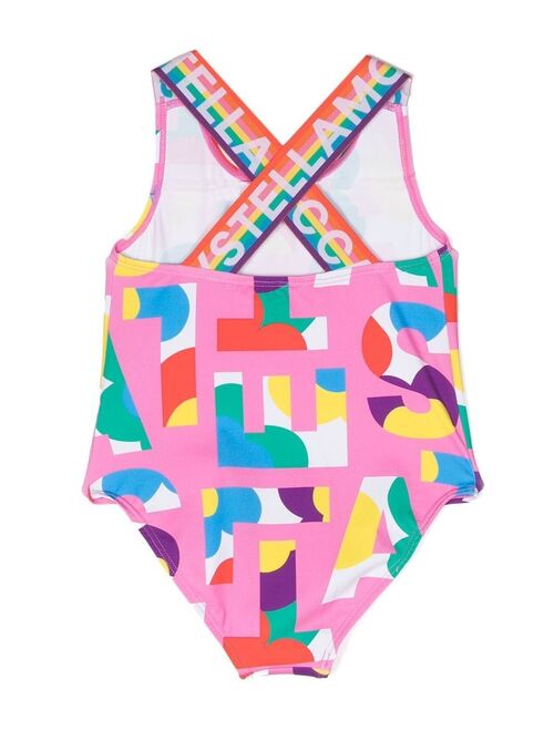 Stella McCartney Kids logo-print swimsuit