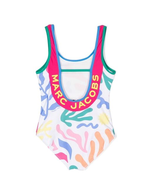 Marc Jacobs Kids scoop-back printed swimsuit