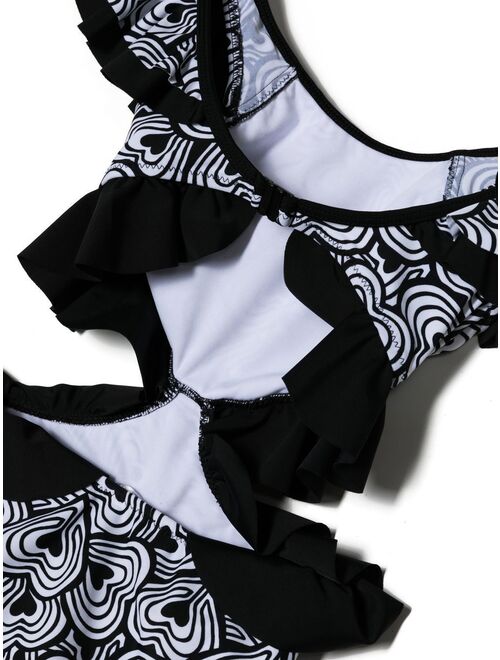 Nessi Byrd Kids cut-out detail swimsuit