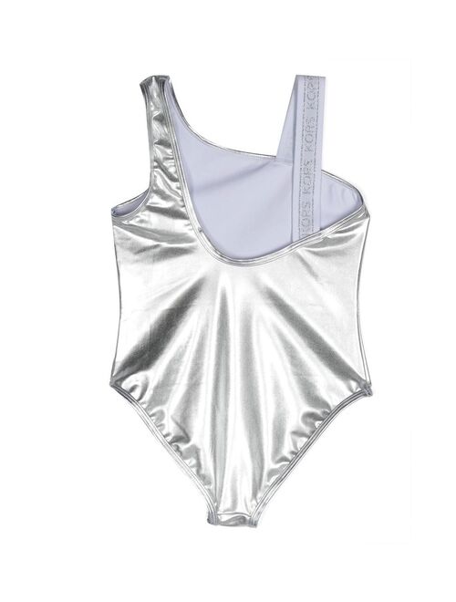 Michael Kors Kids metallic-effect logo-strap swimsuit