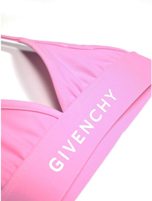 Givenchy Kids logo-print triangle bikini