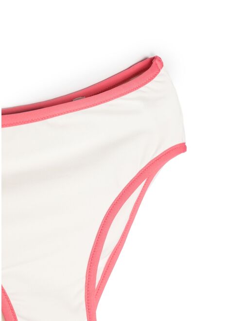 Moncler Enfant contrasting-trim logo bikini