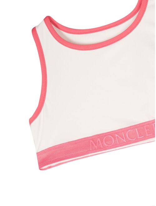 Moncler Enfant contrasting-trim logo bikini