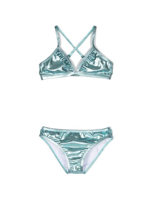 Michael Kors Kids metallic-effect bikini