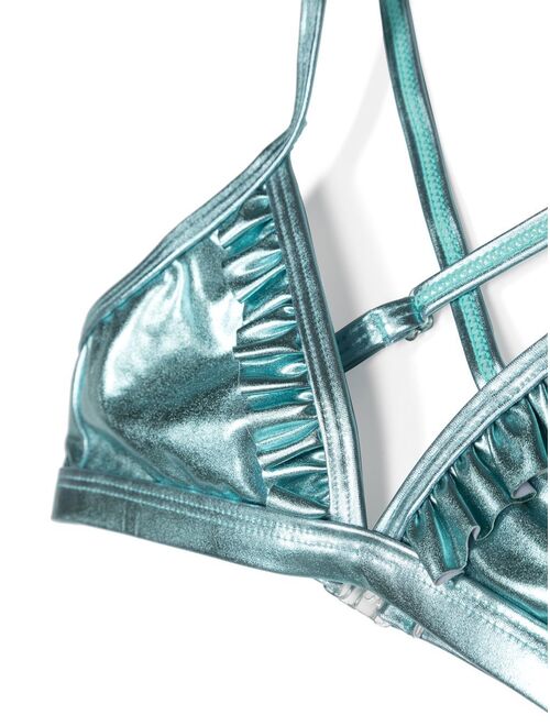 Michael Kors Kids metallic-effect bikini