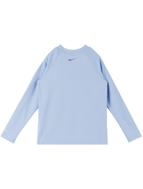 NIKE Kids Blue Raglan Little Kids Swim Top