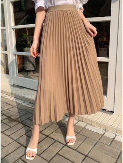 High Waist Pleated Skirt