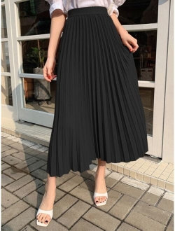 High Waist Pleated Skirt