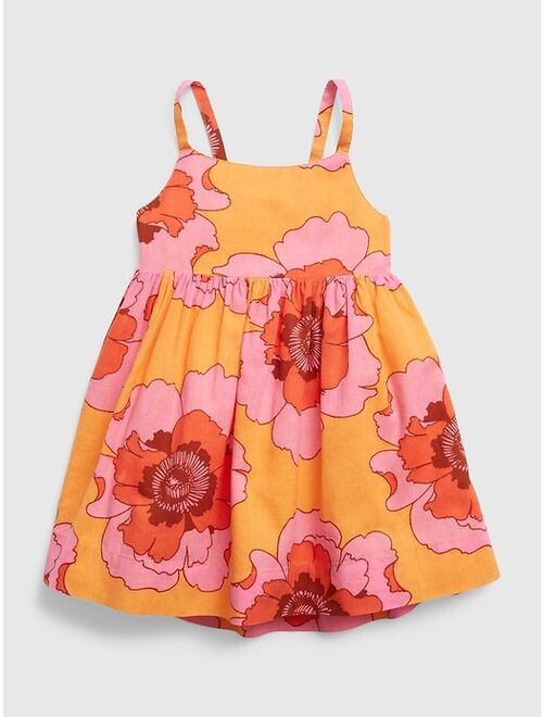 Gap Baby Cotton Floral Spaghetti Strap Sleeveless Summer Dress