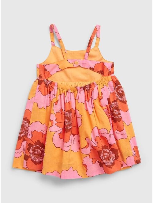 Gap Baby Cotton Floral Spaghetti Strap Sleeveless Summer Dress