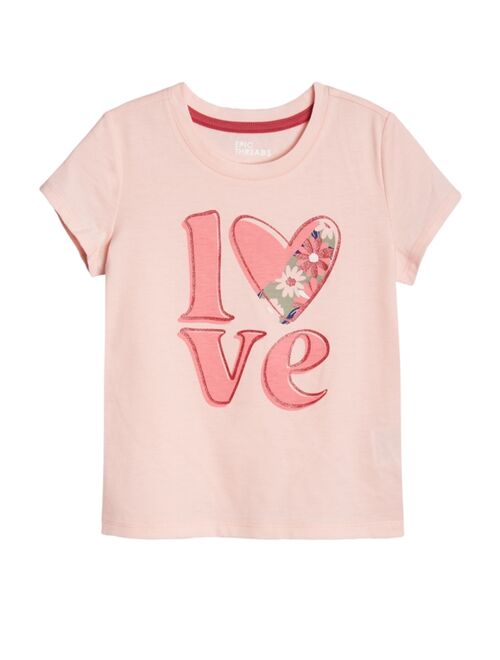 Epic Threads Little Girls Love Graphic T-Shirt, Created for Macy's