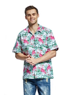 Hawaii Hangover Men's Hawaiian Shirt Aloha Shirt Christmas Shirt Flamingo in Love