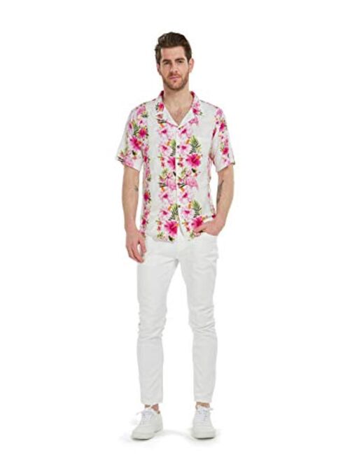 Hawaii Hangover Men's Hawaiian Shirt Aloha Shirt Christmas Shirt Flamingo in Love