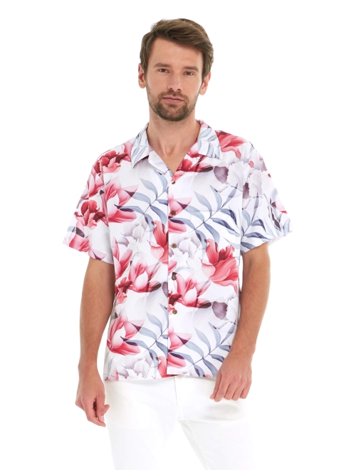 Hawaii Hangover Matchable Family Hawaiian Luau Men Women Girl Boy Clothes in Misty Lotus White