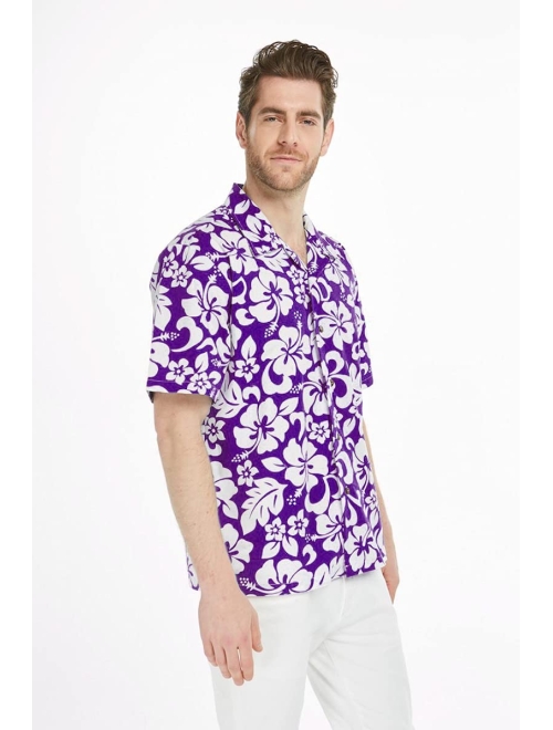 Hawaii Hangover Matchable Family Hawaiian Luau Men Women Girl Boy Clothes in Classic Vintage Hibiscus Purple