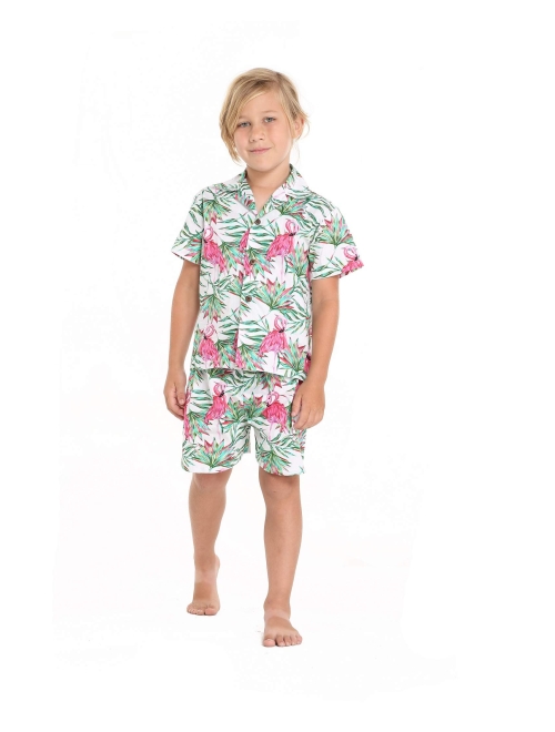 Hawaii Hangover Matchable Family Hawaiian Luau Men Women Girl Boy Clothes in Flamingo in Love