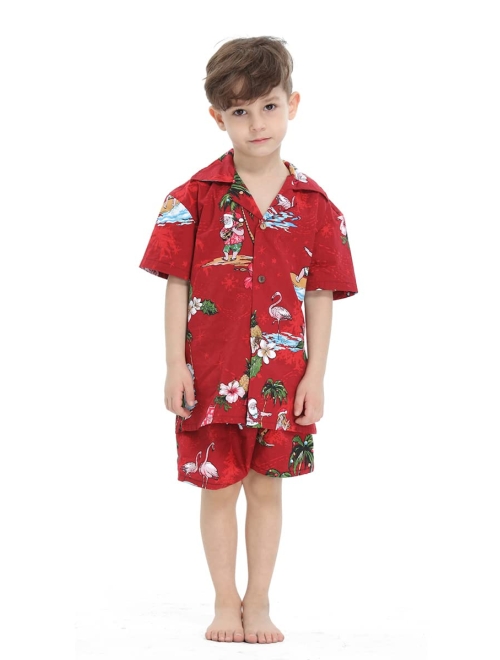 Hawaii Hangover Matchable Family Hawaiian Luau Men Women Girl Boy Clothes in Christmas Santa in Hawaii Red